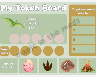 Token Bord zum Ausdrucken | Autismus Verhalten Belohnungstabelle (Digitaler Download)