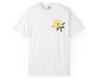 Komfort Farben Floral Artwork T-Shirt | Original Aquarell Blumen Print Tee