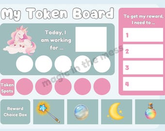 Token Bord zum Ausdrucken | Autismus Verhalten Belohnungstabelle (Digitaler Download)
