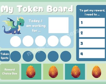 Token Bord zum Ausdrucken | Autismus Verhalten Belohnungstabelle (Digitaler Download)