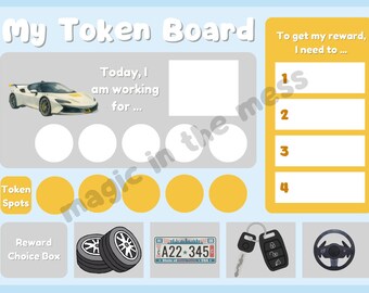 Token Bord zum Ausdrucken | Autismus Verhalten Belohnungstabelle (Digitaler Download)