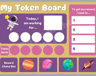 Token Bord zum Ausdrucken | Autismus Verhalten Belohnungstabelle (Digitaler Download)