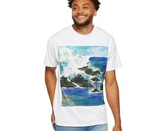 Küstenlandschaft Kunst Tee | Originalkunstwerk
