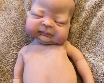 CUSTOM bébé prématuré en silicone Jeanne endormi