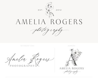 Mini Branding Package, Premade Photography Logo and Watermark, Branding Kit, Logo Set, Logo suite bp121