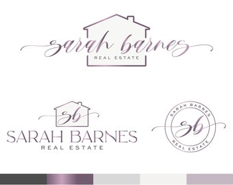 Real Estate Logo, Real Estate Branding Package, Real Estate Marketing, Rose Gold Real estate Logo, Real Estate Stamps, Listing Badges 132