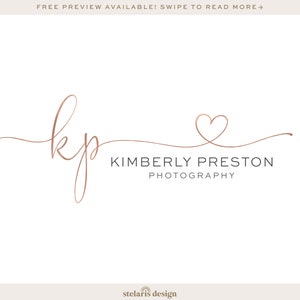 Photography logo design, Watermark for photography, Heart signature logo, calligraphy logo, photography branding kit 481a