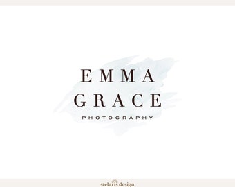 Photography Logo and Watermark, Premade Logo Design, Blog Logo, Watercolor Business Logo  384
