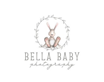 Premade conception de Logo, logo animaux, enfants vêtements Logo, Logo de la Boutique de bébé lapin mignon, photographie, logo, Blog en-tête 341
