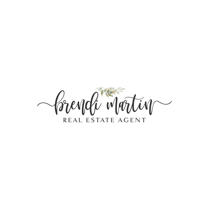 May include: A logo with the name "Bendi Martin" in elegant black script, with a floral accent. Below, the text "REAL ESTATE AGENT" is in a simple, sans-serif font. The design is set against a clean white background.