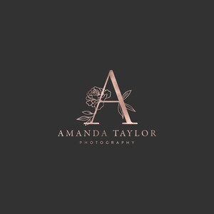 Photography Logo, Premade Logo, Logo Design, Business Logo, Logo, Initial Logo, Watermark Logo, Watermark, Custom Logo, Rose Gold Logo, 472