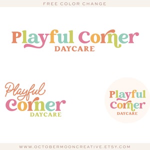 Colorful Children Logo, Childcare Logo, Newborn Baby Logo, Daycare Logo, Babysitting logo, Kids Fun logo, Learning Premade Logo Design 156