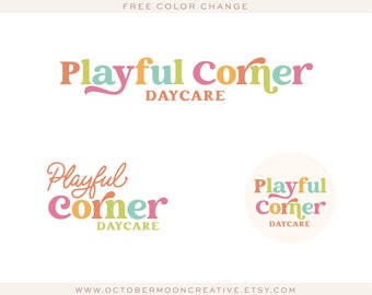 Colorful Children Logo, Childcare Logo, Newborn Baby Logo, Daycare Logo, Babysitting logo, Kids Fun logo, Learning Premade Logo Design 156