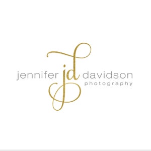 Premade Photography Logo and Watermark,  Gold Foil Classic Elegant Handwritten Logo, Gold Glitter Calligraphy Logo 281