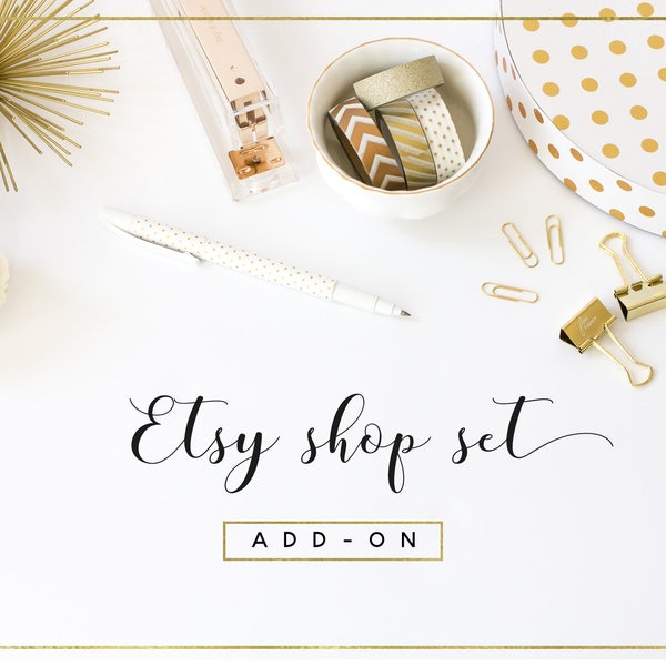 Etsy shop set add-on to your logo purchase