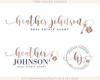 Real Estate Logo, Real Estate Branding Package, Real Estate Marketing, Gold Real estate Logo, Real Estate Stamps, Realtor Listing Badges 185