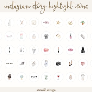 Instagram Story Highlight Icons, Watercolor Instagram Icons, Highlight Icons, Instagram story, Instagram highlight, highlight covers