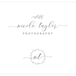 May include: A logo for a photography business called "nicole taylor photography". The logo features a handwritten script font and a simple floral design.