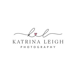 Photography Logo Design, Photography Watermark, Initial Monogram Logo, Watermark Logo, Premade Logo, Heart Logo, Calligraphy Logo 538