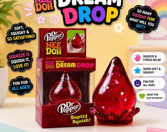 NeeDoh Dream Drop Dr Pepper Squishy Toy – Soft Sensory Stress Relief Fidget for Kids
