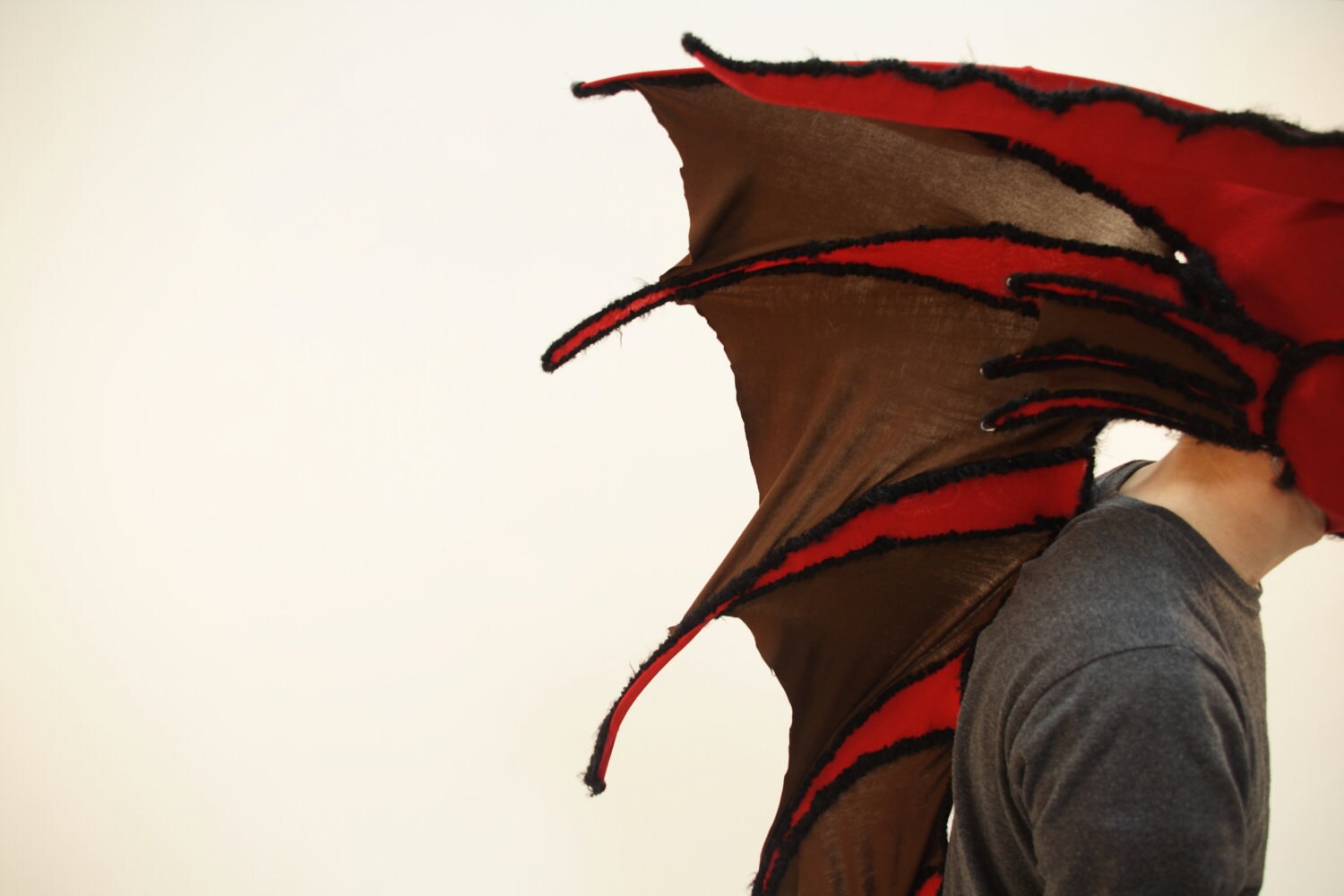 Red dragon mask. Etsy