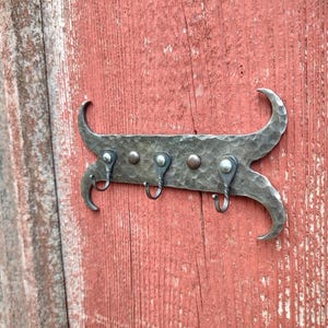 Hand forged jewelry/key hooks