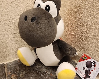 Pluche - Yoshi Black, 8 inch (NIEUW) - Super Mario - Nintendo