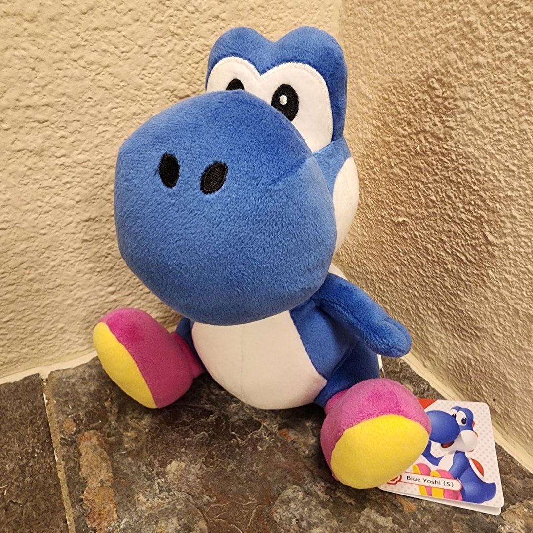 Plush - Yoshi Dark Blue, 8-inch (NEW) - Super Mario - Nintendo - Etsy