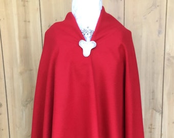 Viking Cloak~ Wool Cloak~ RED Wool Square Cloak~ Anglo Saxon Cloak~ Viking Hero's Cloak~ Red Company Cloak~ Roman Legion Cloak