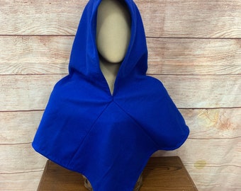 Viking Hood~ Blue Wool Skjoldhamn Hood~ Viking Era Historical Clothing Costume Viking Hiking