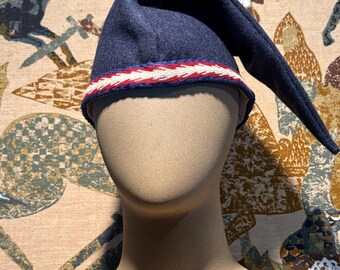 RUS Viking Hat~ Blue Wool Viking~ Simple Russian Style Birka Wool Norse Hat~ Winter hat