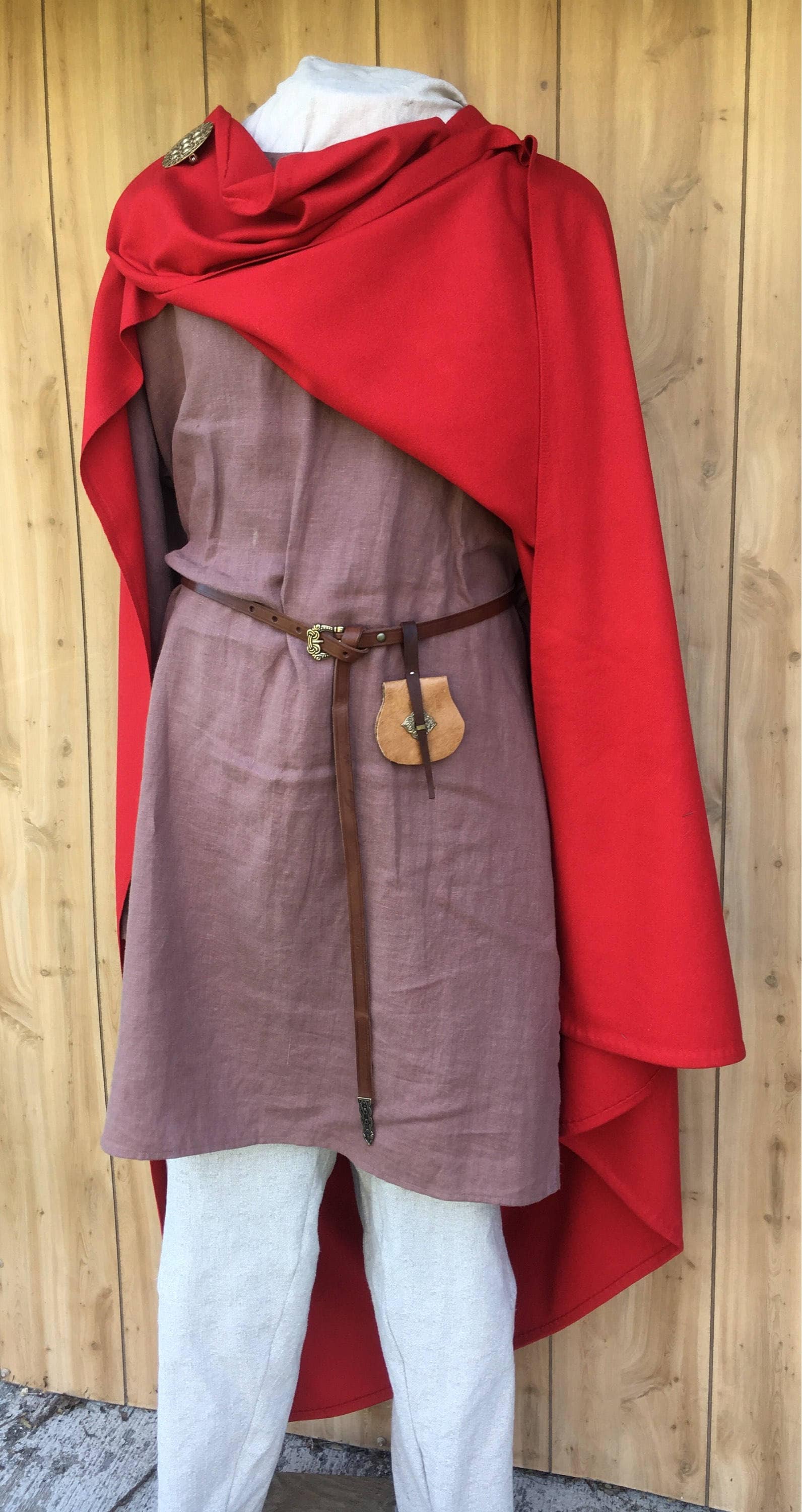 Viking Cloak Wool Cloak RED Wool Square Cloak Anglo Saxon Etsy