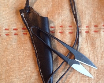 Viking Scissor Hanger~ Norse Thread Snip Hanger~Primitive Scissors~ Brooch Accessory Brooch Snips