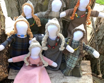 Viking Doll~ Viking Folk Doll~ Small Viking Rag doll~ Doll for re-enactment~ Norse Doll Swedish Doll~