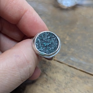 Roman coin and .925 handmade ring