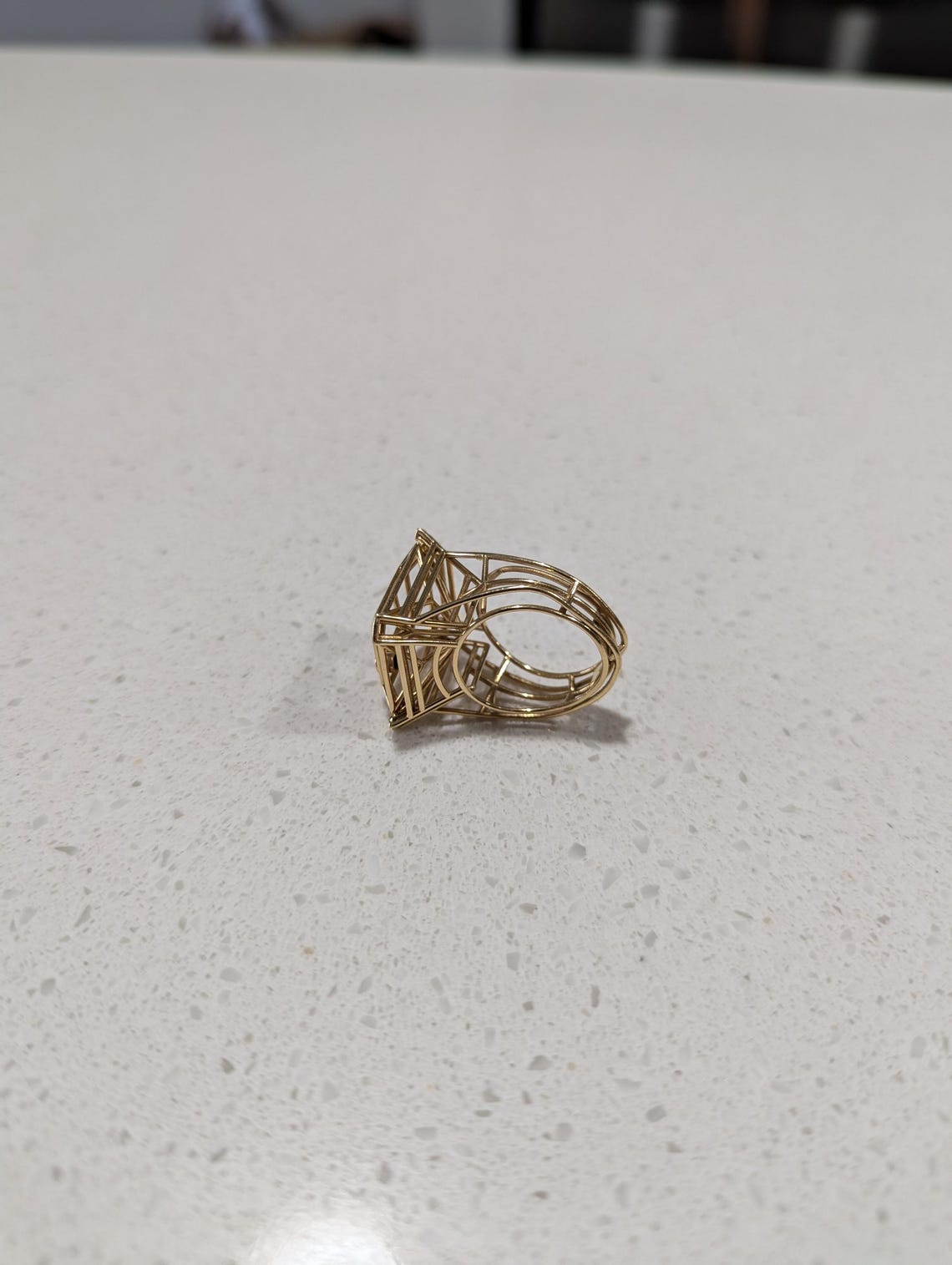 Peruffo Graphique Emerald Cut Statement Ring With Diamond 7.5 - Etsy