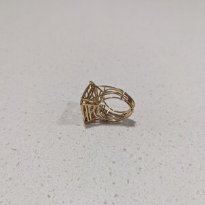 Peruffo Graphique Emerald Cut Statement Ring With Diamond 7.5 - Etsy
