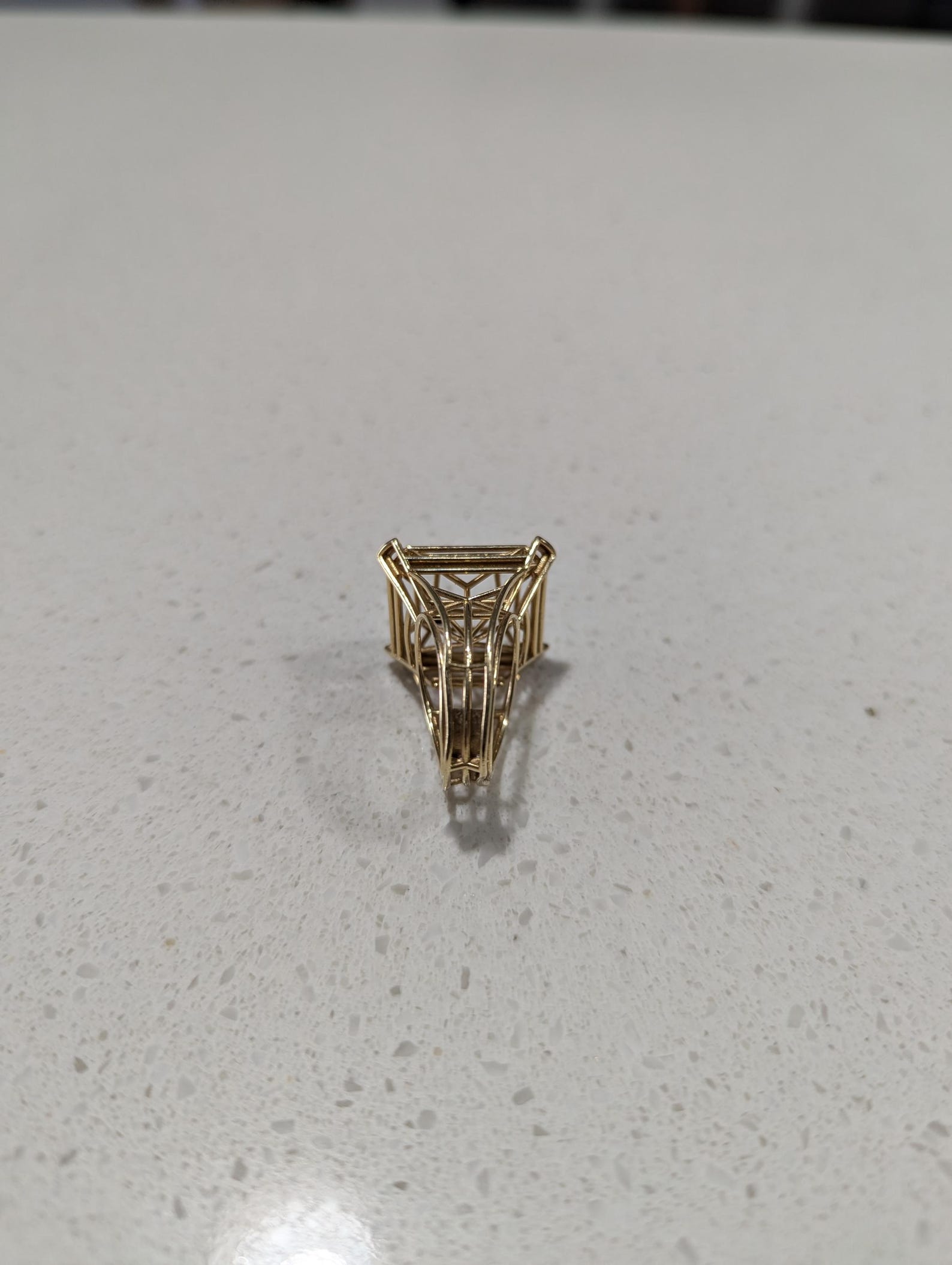 Peruffo Graphique Emerald Cut Statement Ring With Diamond 7.5 - Etsy