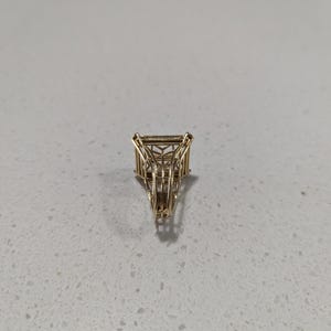 Peruffo Graphique Emerald Cut Statement Ring With Diamond 7.5 - Etsy