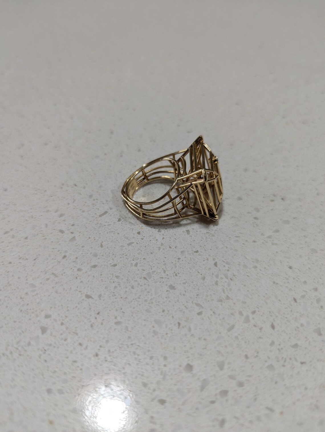 Peruffo Graphique Emerald Cut Statement Ring With Diamond 7.5 - Etsy