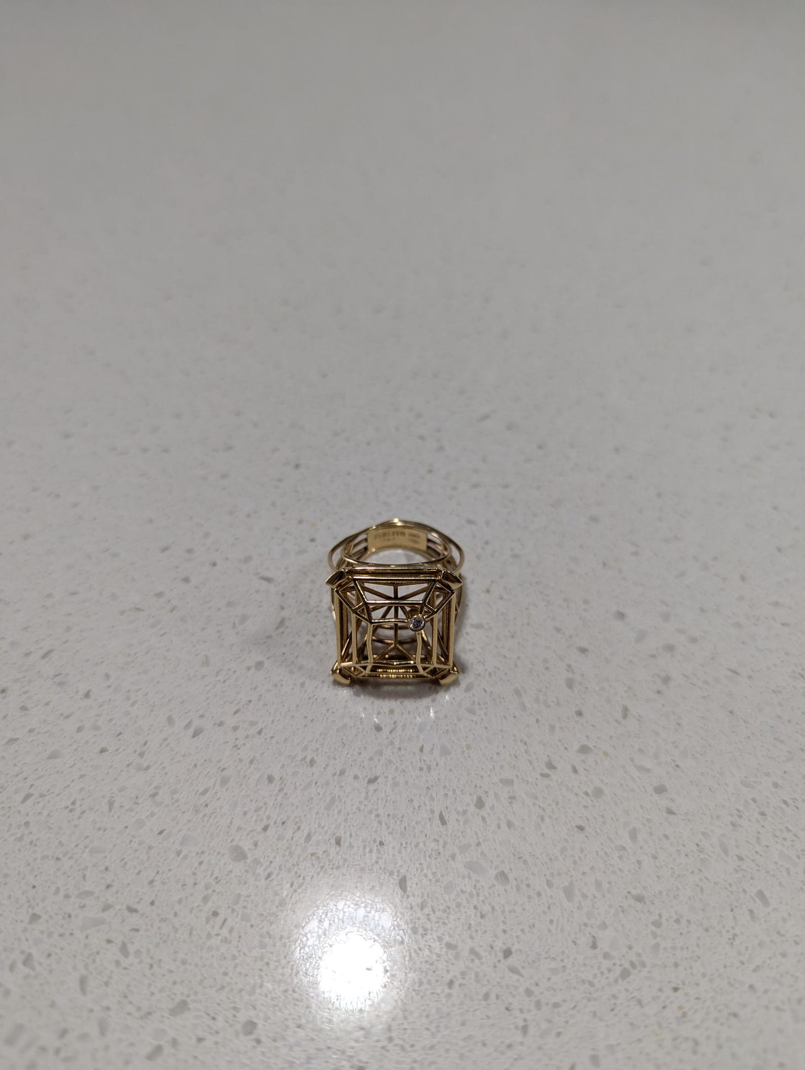 Peruffo Graphique Emerald Cut Statement Ring With Diamond 7.5 - Etsy