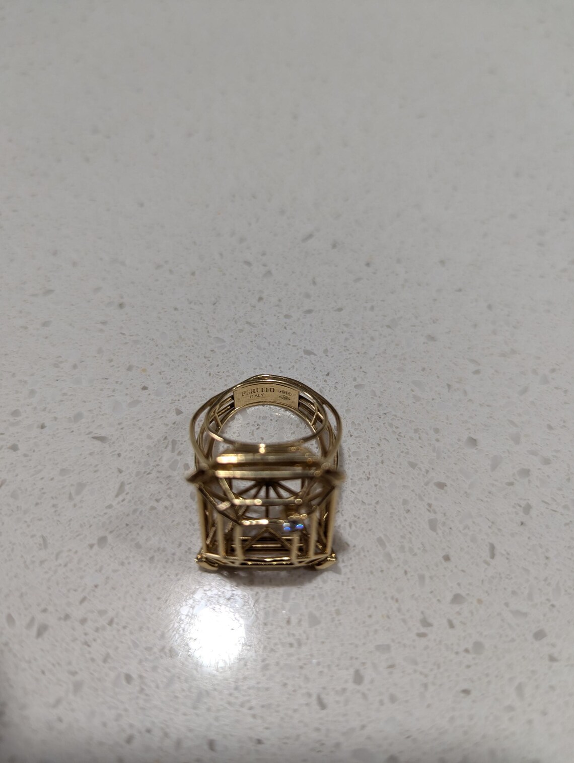 Peruffo Graphique Emerald Cut Statement Ring With Diamond 7.5 - Etsy