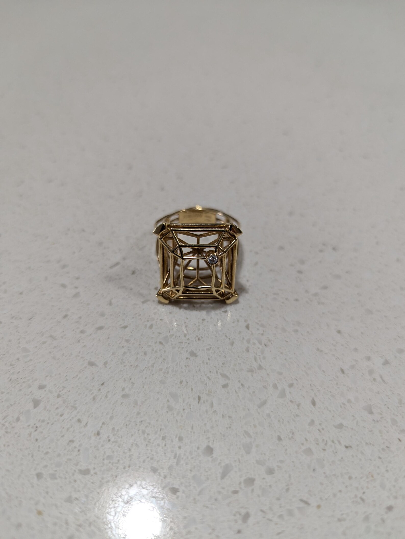 Peruffo Graphique Emerald Cut Statement Ring With Diamond 7.5 - Etsy