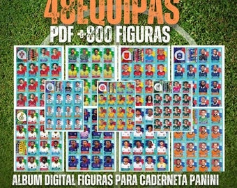 Collezione in formato digitale (PDF) di figurine/carte collezionabili della Coppa del Mondo FIFA 2026, che include tutti i giocatori di tutte le 48 squadre e oltre 800 figurine extra.