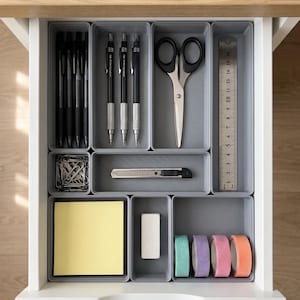 Op maat gemaakte ladenorganizer | 3D-print | Gridfinity | IKEA ALEX | Keuken Kantoor Werkplaats