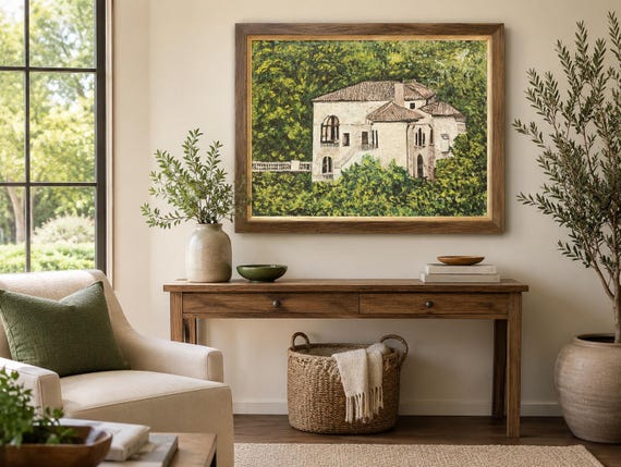 Architecture home surrounded greenery