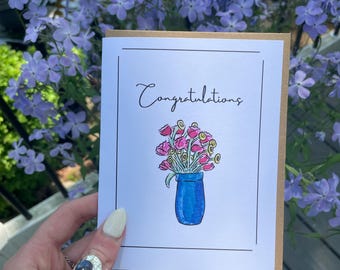 Floral Arrangement "Congratulations" Card