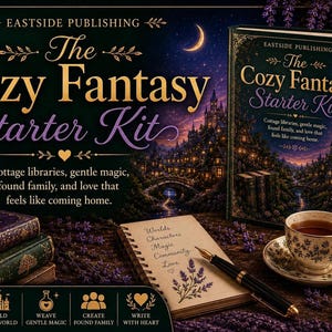 Cozy Fantasy Author Starter Kit | Plot Beats, World Building, Character Bible, Hook Generator