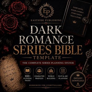 Dark Romance Author Series Bible Template | Complete Writing Tool PDF