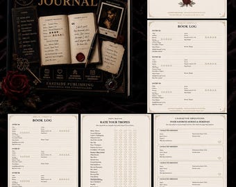Dark Romance Reading Journal | Book Tracker for Readers | TBR List | Spicy Book Log | BookTok Reader Gift | Printable PDF | Instant Download